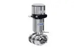 Sanitary pneumatic butterfly valve